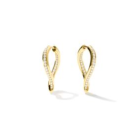 Gelbgold, Ohrringe, Tamara Comolli SIGNATURE Ohrringe Hoop Drop  E-Sig-Ho-TDr-p-yg
