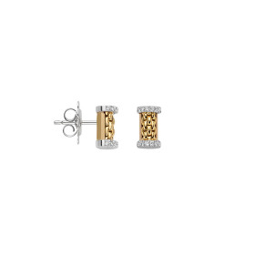 Gelbgold &amp;amp; Weißgold, Ohrringe, FOPE Essentials Ohrstecker, Ref: 07E08OX_BB_G_XXX_000