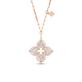        Roségold, Halsschmuck, Roberto Coin Venetian Princess Anhänger mit Halskette ADV888CL2464_R_01