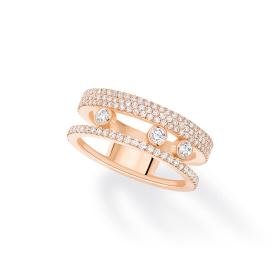 Roségold, Ringe, Messika Move Romane Pavée Ring 07128-PG