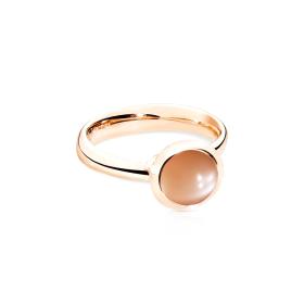 Roségold, Ringe, Tamara Comolli BOUTON Ring small brauner Mondstein R-BOU-s-MoBr-rg