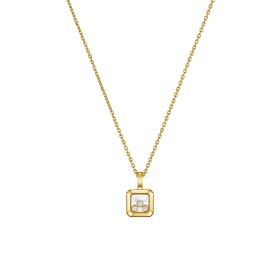 Gelbgold, Halsschmuck, Chopard Happy Diamonds Icons Anhänger mit Halskette 79A115-0001