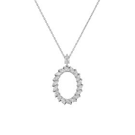 Weißgold, Halsschmuck, Chopard L'Heure du Diamant Marquise Anhänger mit Halskette 79A061-1001