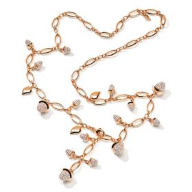 Roségold, Halsschmuck, Tamara Comolli Kurzes MIKADO Collier mit Diamant Pavé  N-M-56-p-rg