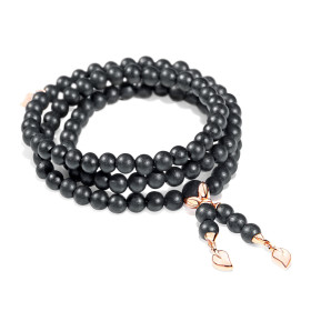         Roségold, Armschmuck, Tamara Comolli INDIA Armband mit Ebenholz Large B-IND-EW-l-rg