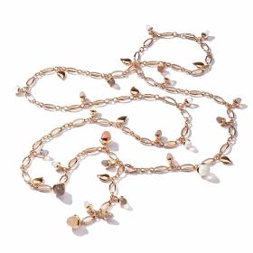 Halsschmuck, Roségold, Tamara Comolli Langes MIKADO Collier Camel N-M-100-Camel-p-rg