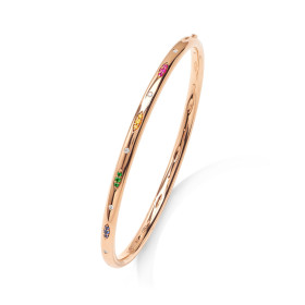 Roségold, Armschmuck, Tamara Comolli SIGNATURE Armspange mit Pavé 'Candy', Ref: BA-SIG-CanP-17-rg