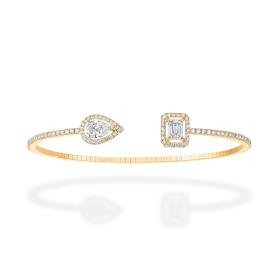 Gelbgold, Armschmuck, Messika My Twin Toi & Moi Skinny Armreif 06161-YG