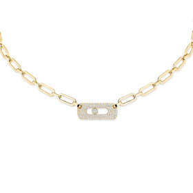         Gelbgold, Halsschmuck, Messika Move Link Halskette 12095-YG
