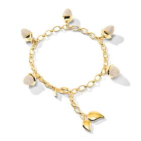 Gelbgold, Armschmuck, Tamara Comolli MIKADO Flamenco Charm Diamond Pavé Armband B-MFL-Ch-p-yg