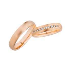 Ringe, Roségold, Christian Bauer Trauring-Set 0245471-0280169