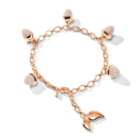 Roségold, Armschmuck, Tamara Comolli MIKADO Flamenco Charm Diamond Pavé Armband B-MFL-Ch-p-rg