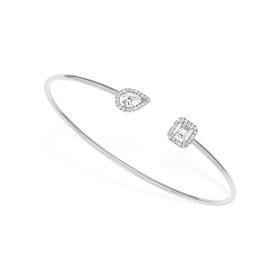 Weißgold, Armschmuck, Messika Jonc Flex My Twin Toi & Moi X2 Armreif 07222-WG