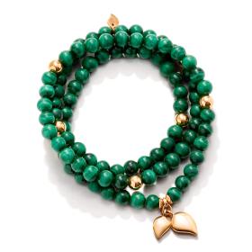 Roségold, Armschmuck, Tamara Comolli INDIA Armband medium Malachite B-IND-Mal-3-m-rg