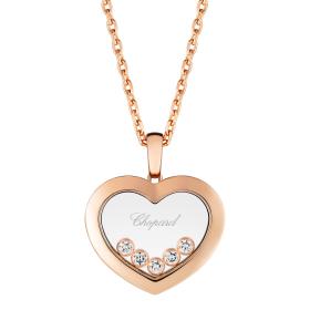 Roségold, Halsschmuck, Chopard Happy Diamonds Anhänger 79A038-5001