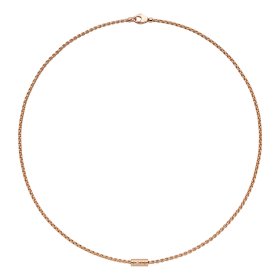 Roségold, Halsschmuck, FOPE Aria Halskette mit einem weißen Brillanten 89103CX_BB_R_XRX_037
