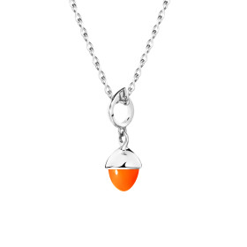 Weißgold, Halsschmuck, Tamara Comolli MIKADO Flamenco Anhänger mit Karneol P-MFL-Carn-wg