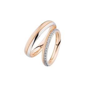 Ringe, Roségold, Christian Bauer Trauring-Set 0247087-0274658