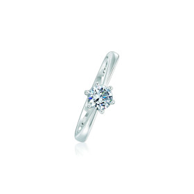 Weißgold, Ringe, Heinz Mayer Solitairring 0.10 ct. E697