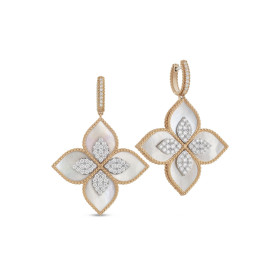 Roségold, Ohrringe, Roberto Coin Princess Flower Ohrringe ADV888EA1838_R_02