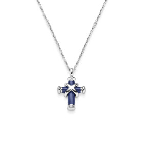 Weißgold, Halsschmuck, Leo Wittwer Leo Wittwer Kreuz Mini mit Kette 34-1035771-0001