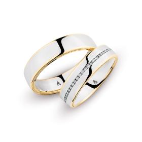 Ringe, Roségold, Christian Bauer Trauring-Set 0247001-0274440