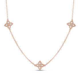         Roségold, Halsschmuck, Roberto Coin Princess Flower Halskette ADR777CL1093_RW