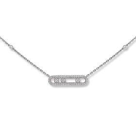         Weißgold, Halsschmuck, Messika Move Classique Baby Pavé Halskette 04322-WG