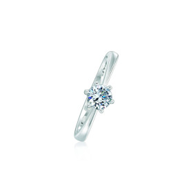 Weißgold, Ringe, Heinz Mayer Solitairring 0.50 ct. E707