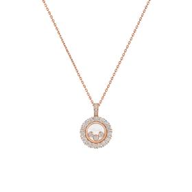 Roségold, Halsschmuck, Chopard Happy Diamonds Icons Anhänger mit Kette 79A608-5001