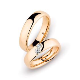 Roségold, Ringe, Christian Bauer Trauring-Set 0243654-0280103