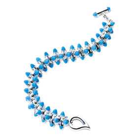 Weißgold, Armschmuck, Tamara Comolli MIKADO Armband in 'Turquoise' B-MC-Tur-wg