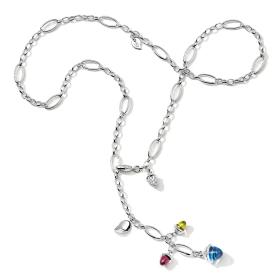 Weißgold, Halsschmuck, Tamara Comolli MIKADO Collier Delicate Candy mit Diamond Pavé  N-M-Del51-Can-p-wg