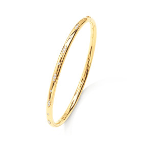 Gelbgold, Armschmuck, Tamara Comolli SIGNATURE Armreif mit Diamant-Pavé, Ref: BA-SIG-p-17-yg