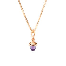 Roségold, Halsschmuck, Tamara Comolli MiniMIKADO Anhänger mit Amethyst P-mMC-Am-rg