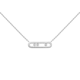 Weißgold, Halsschmuck, Messika Move Classique Ciselé Halskette 14667-WG