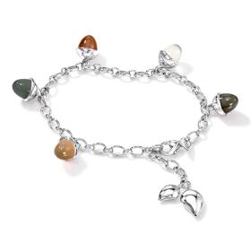 Armschmuck, Weißgold, Tamara Comolli MIKADO Flamenco Charm Armband Cashmere B-MFL-Ch-Cas-wg