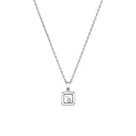         Weißgold, Halsschmuck, Chopard Happy Diamonds Icons Anhänger mit Halskette 79A114-1001