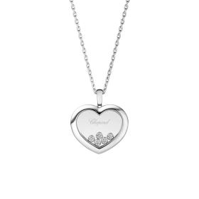 Weißgold, Halsschmuck, Chopard Happy Diamonds Icons Halskette mit Anhänger 79A039-1001