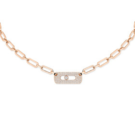         Roségold, Halsschmuck, Messika Move Link Halskette 12095-PG