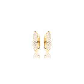Gelbgold, Ohrringe, Tamara Comolli SIGNATURE Ohrringe Hoop medium E-Ho-m-p-yg