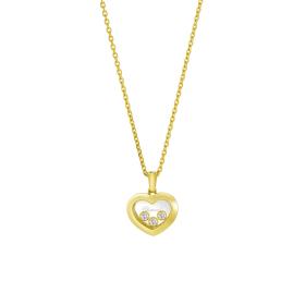 Gelbgold, Halsschmuck, Chopard Happy Diamonds Icons Halskette mit Anhänger 79A611-0001