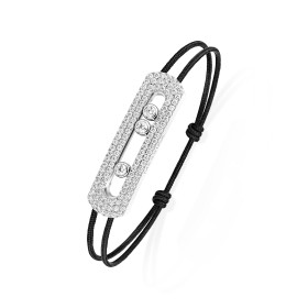 Titan, Armschmuck, Messika Move Titanium XL Armband mit Schnur 14379-TN