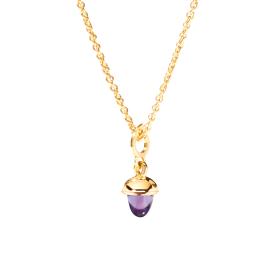 Gelbgold, Halsschmuck, Tamara Comolli MiniMIKADO Anhänger mit Amethyst P-mMC-Am-yg