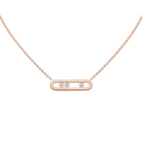         Roségold, Halsschmuck, Messika Move Classique Ciselé Halskette 14667-PG