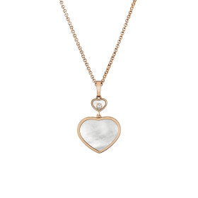 Roségold, Halsschmuck, Chopard Happy Hearts Anhänger mit Halskette 797482-5301