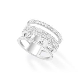 Weißgold, Ringe, Messika Move Romane GM Pavée Ring 07205-WG
