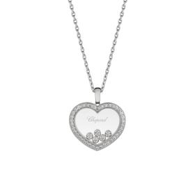Weißgold, Halsschmuck, Chopard Happy Diamonds Icons Halskette mit Anhänger 79A039-1201