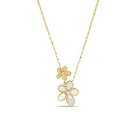         Gelbgold, Halsschmuck, Roberto Coin Jasmine Anhänger mit Halskette  ADV777CL3713_Y
