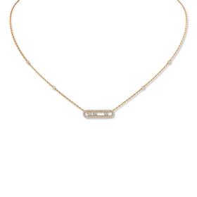 Gelbgold, Halsschmuck, Messika Move Classique Baby Pavé Halskette 04322-YG